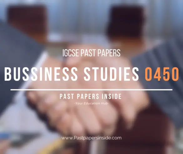 IGCSE Business studies (0450) | Past Papers Inside