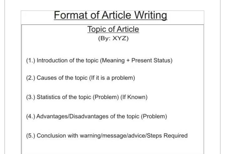 Article Writting