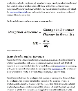 MARGINAL REVENUE