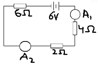 ammeters A1 and A2.