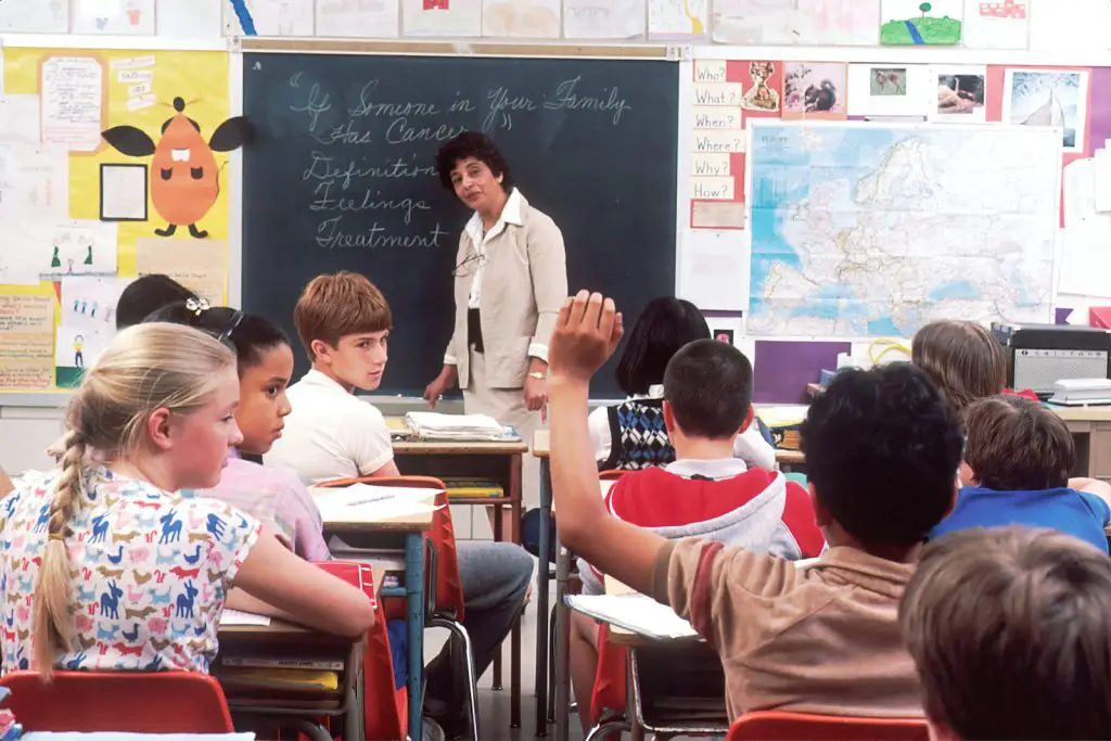 woman standing in front of children-teacher